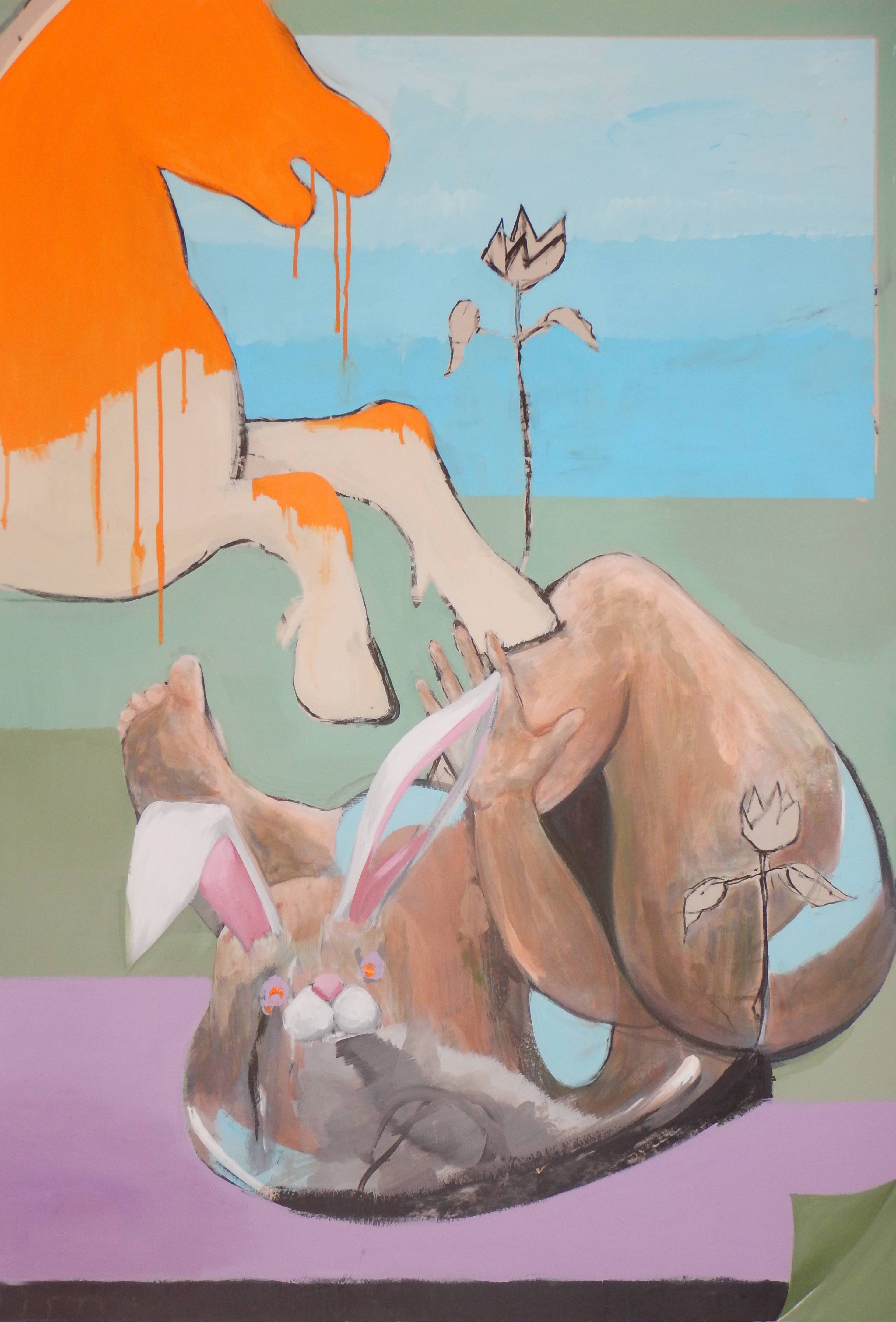 Luis Aduna, Snap, 130 x 90 cm, acrylic on cardboard, 2019. Courtesy of the artist