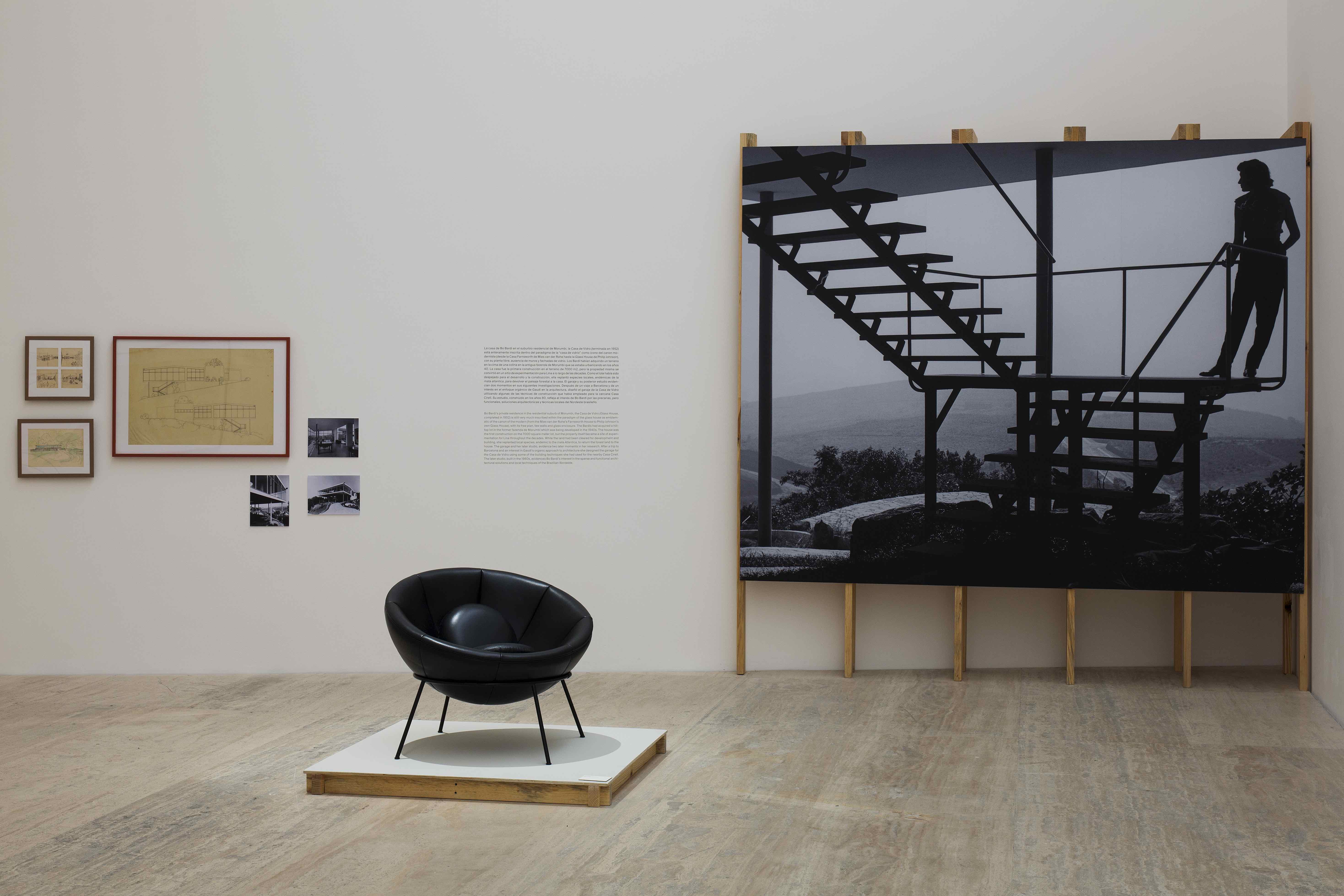 Vista de la exposición, Lina Bo Bardi: Habitat, Museo Jumex, 2020. Fotografía: Ramiro Chaves