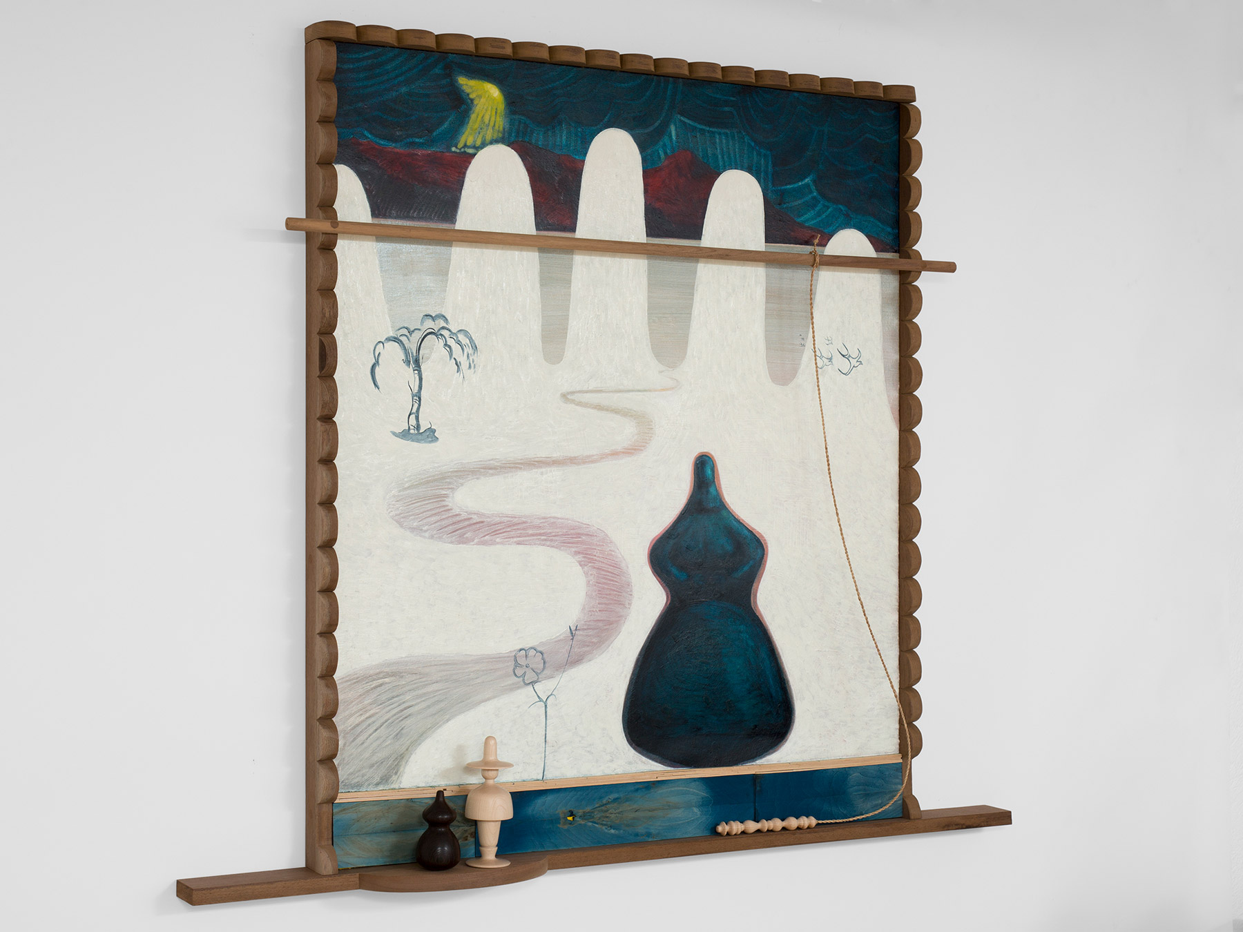 Edgar Orlaineta, Figure and five mountains, 2020. Photo: Ramiro Chaves, Courtesy of Proyectos Monclova.