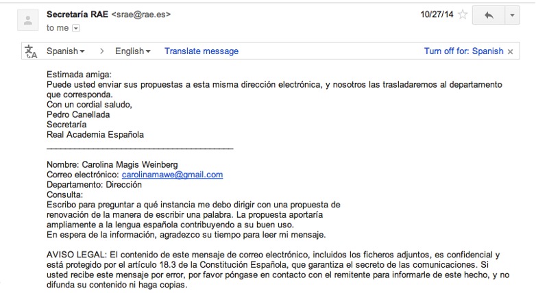 Carolina Magis Weinberg, Considerando “confettï”, 2015 - ?, E-mail, digital print