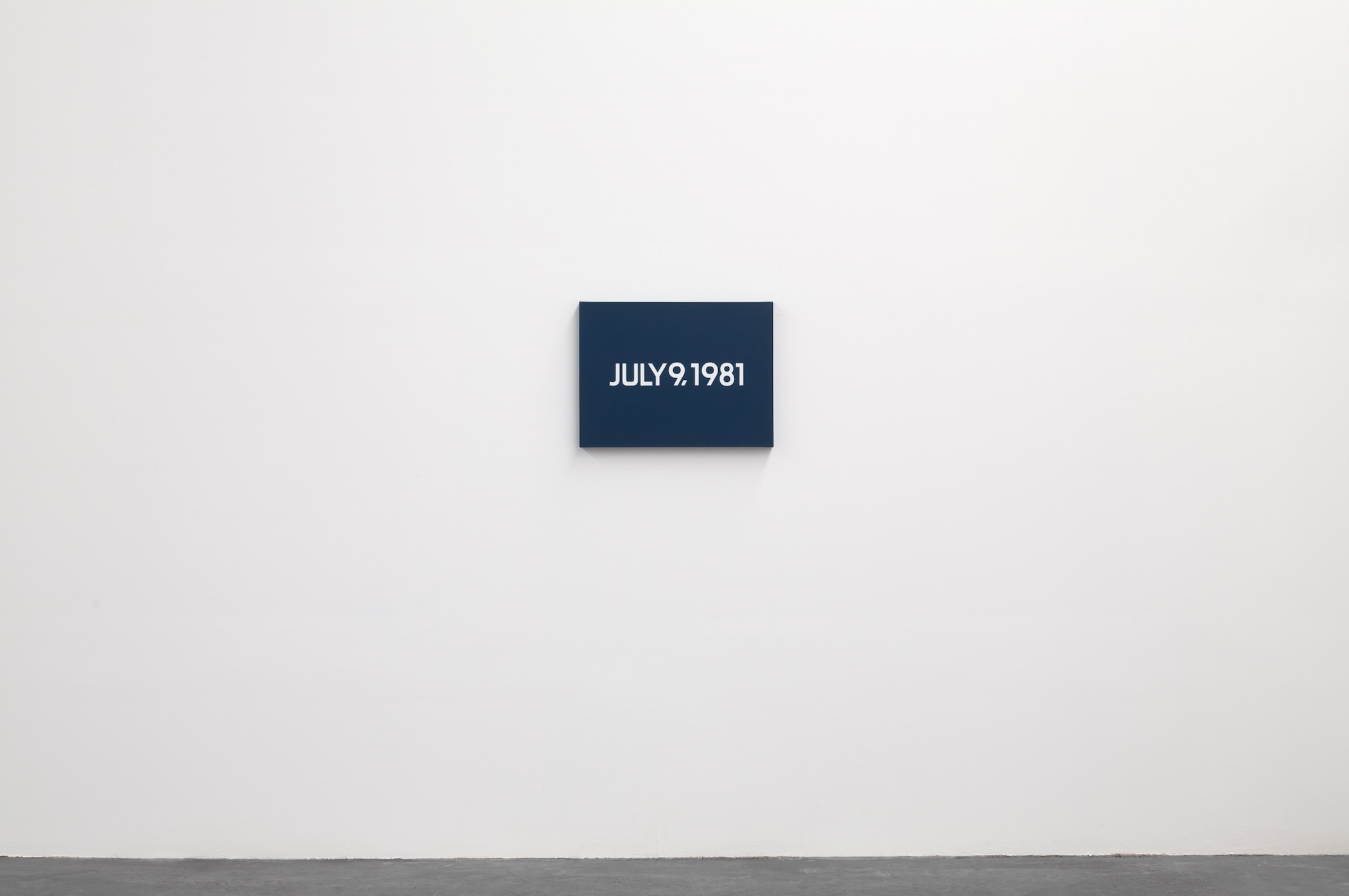 On Kawara, July 9, 1981, 1981. Cortesía de Nordenhake MX. Foto: White Balance MX.