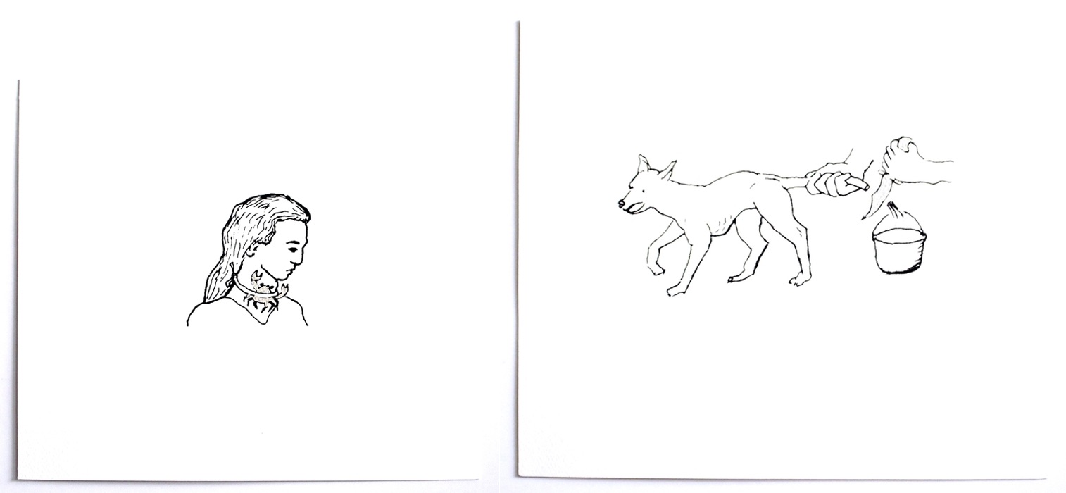 Elisa Pinto. Amarrar un cangrejo contra el buche (“To tie a crab on the goiter”) and Té hecho del pelo de la cola de un perro (“Tea made from the hair of a dog’s tail”). From the series Remedios (2015). Courtesy of the artist.