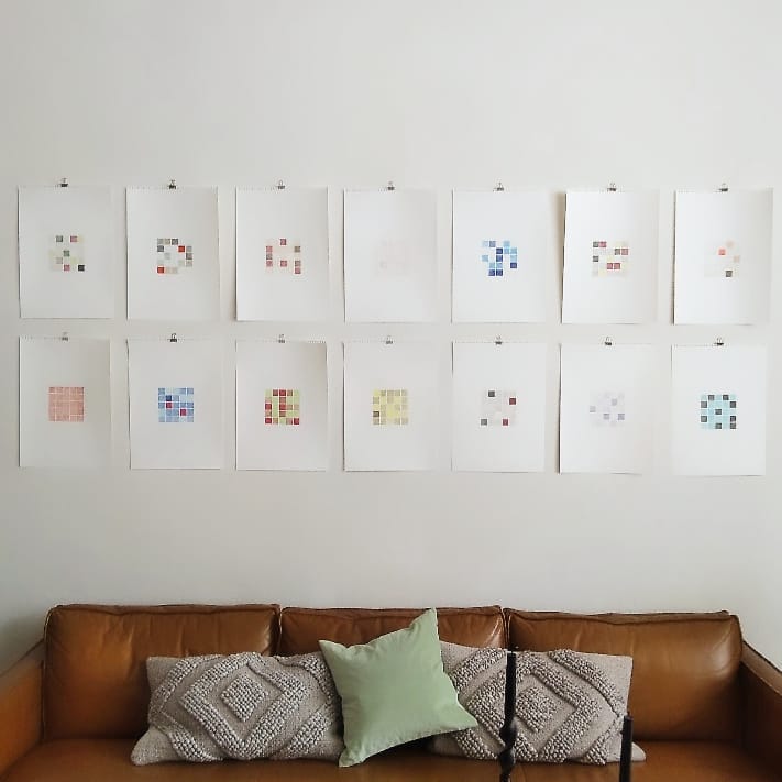 Andrés Gómez Servín, Mosaicos de la Colonia Roma, installation view, Courtesy of the artist