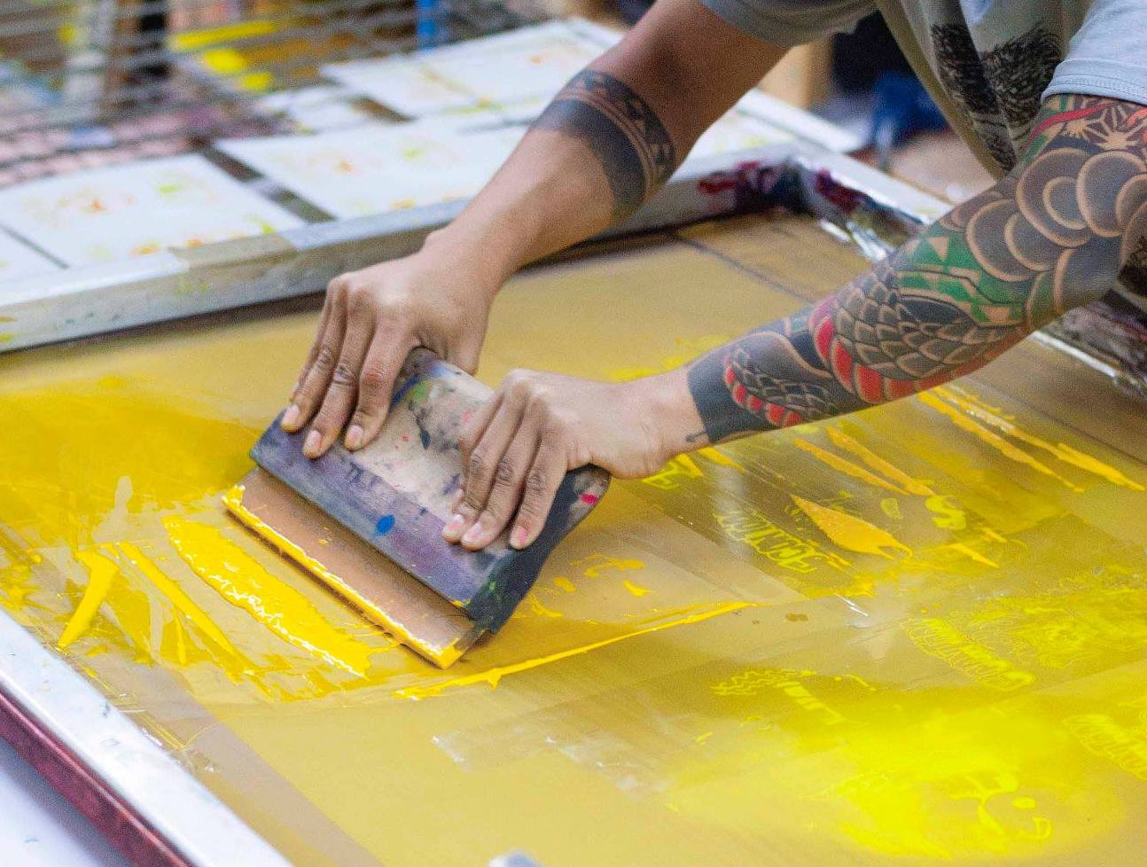 Screen printing workshop