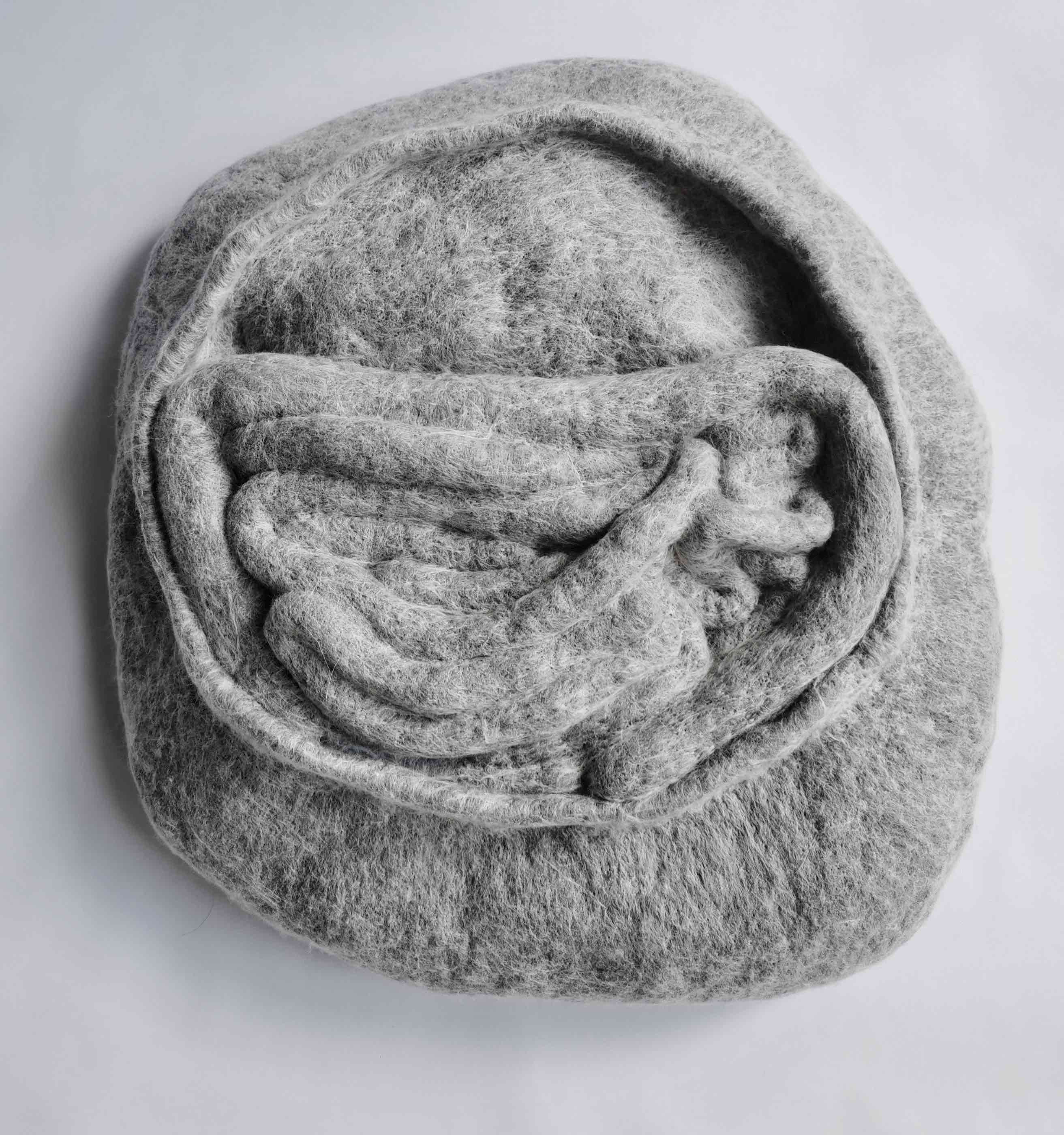 Paloma Rosenzweig, Tripas (Guts), Dry felted merino sheep wool and wire frame, 60x55x15cm. Courtesy of the artist and Bóca. Photo: Andrea Bustillos