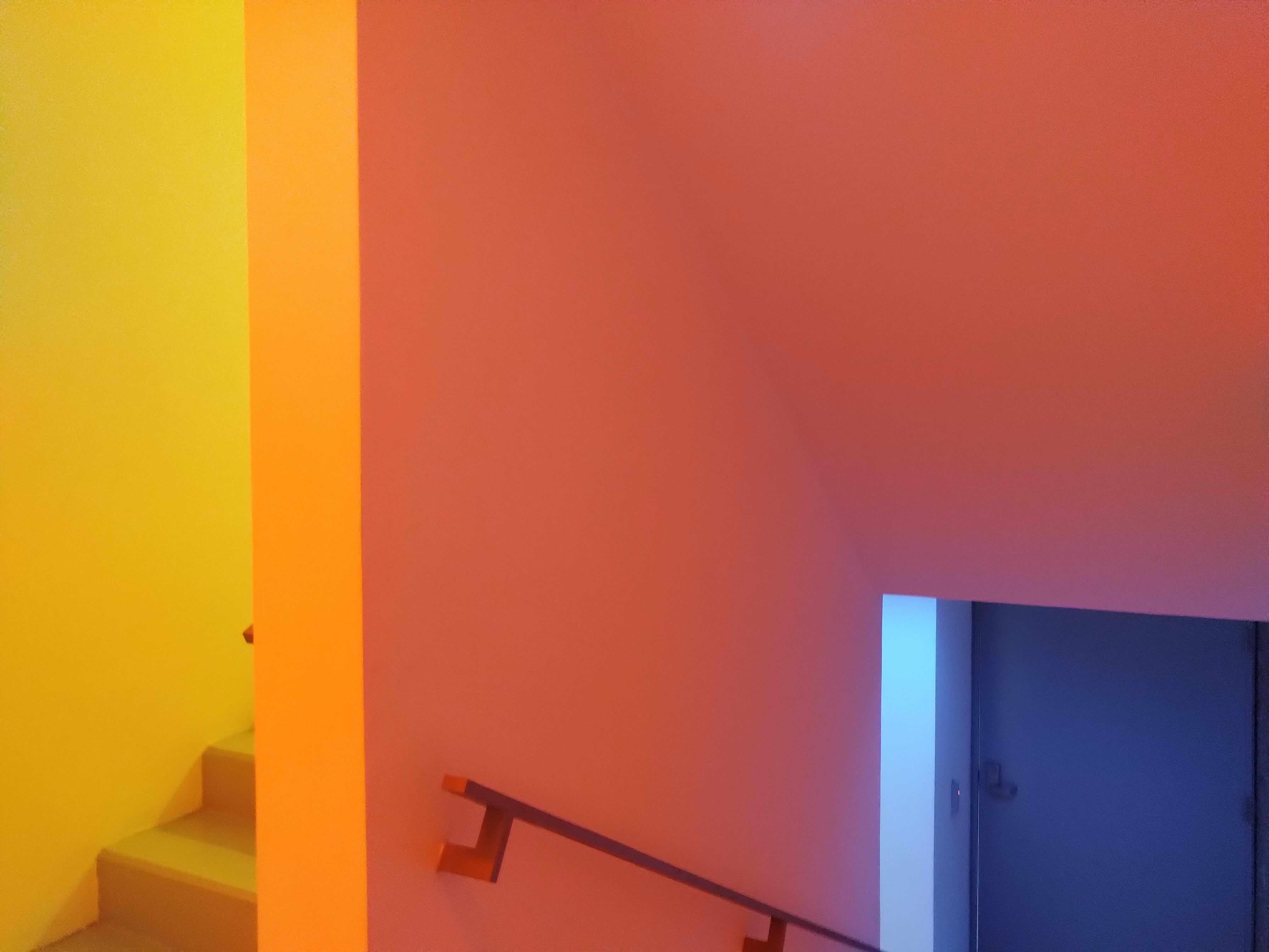 Christian Camacho, Ejercicio 'Inmersión y color' en Escaleras del CRGS, UDEM. Cortesía del artista