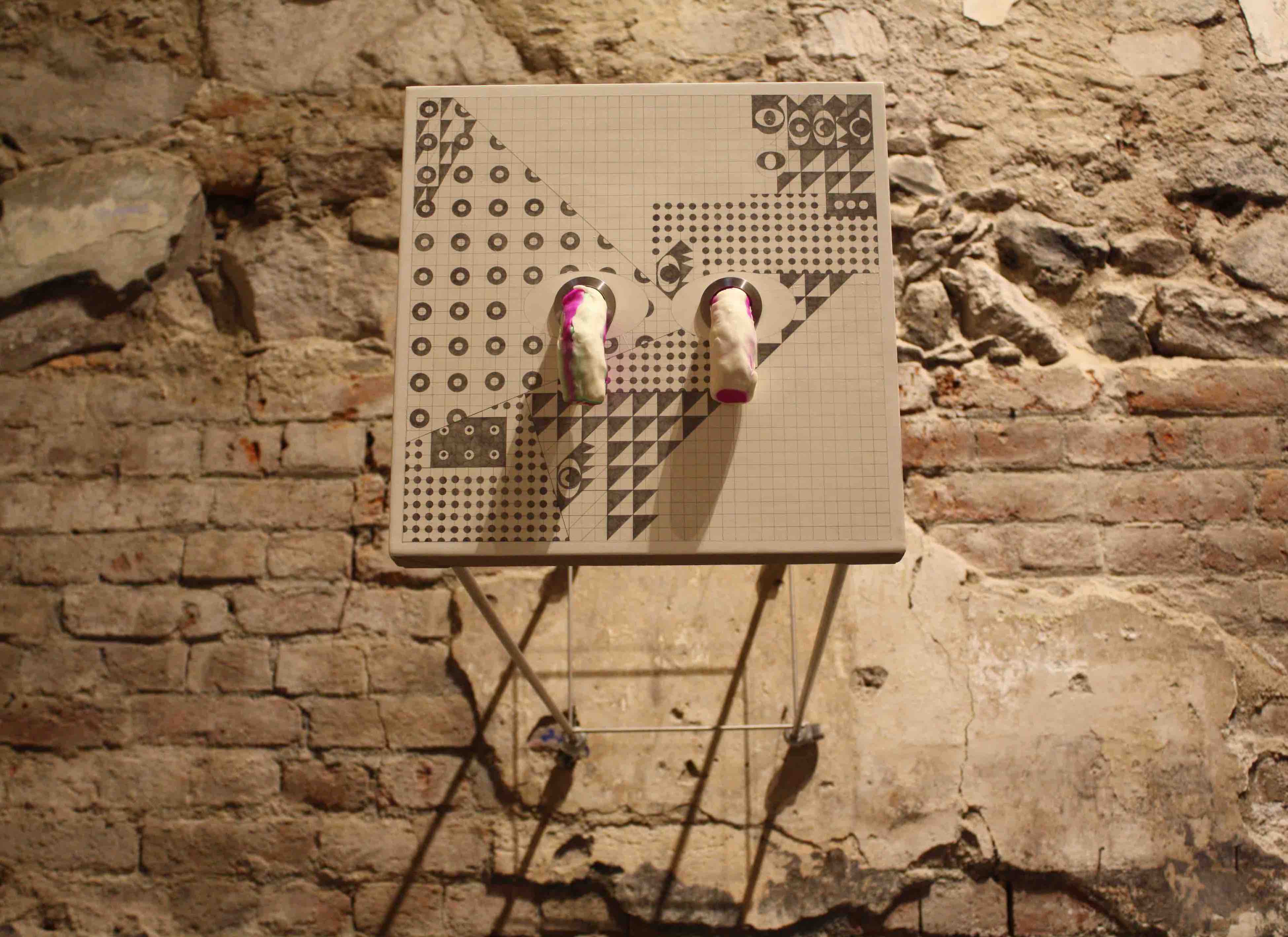 Obra de Madeline Jiménez Santil, parte de la exposición "Reflujos" presentada por Saenger Galería en Salón ACME