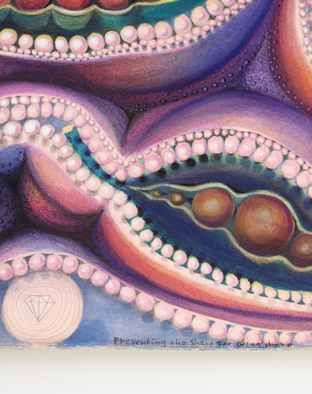 Kinke Kooi. Under The Surface, 2016 (detail). Acrylics, gouache, color pencil on paper. Photo: White Balance. Courtesy of Lulu.