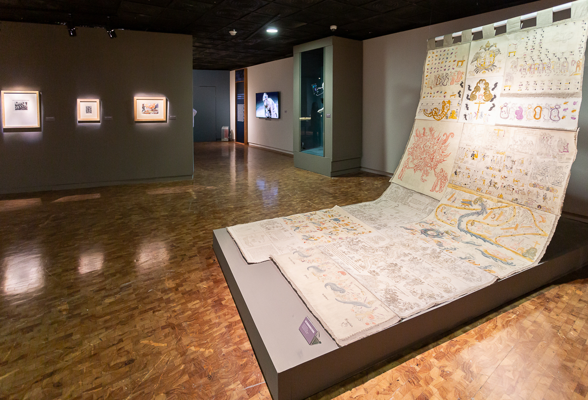 Installation view of the exhibition ‘Imaginar el fin de los tiempos: historias de aniquilación, apocalipsis y extinción’. Museo Nacional de Antropología (MNA). Courtesy of the MNA