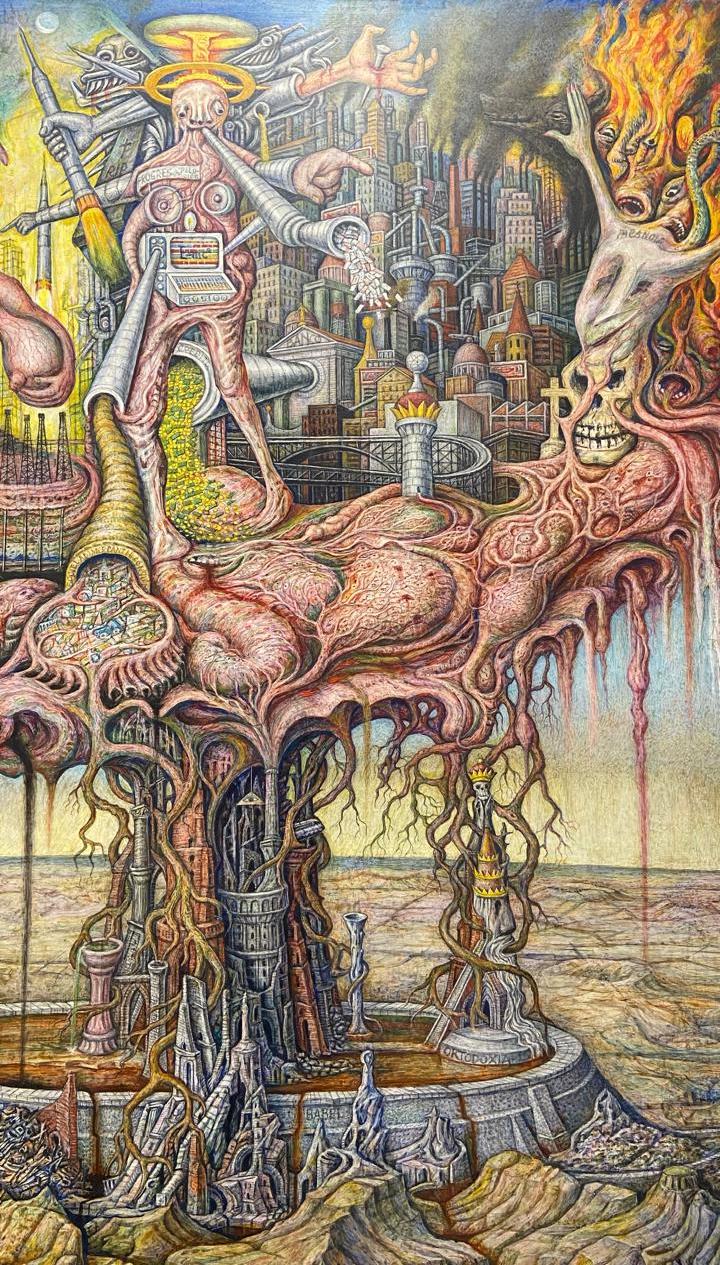 Juan O'Gorman, Humanity – Cancer of the Organic World (1979), detail. Photo: Mariana Lagunes