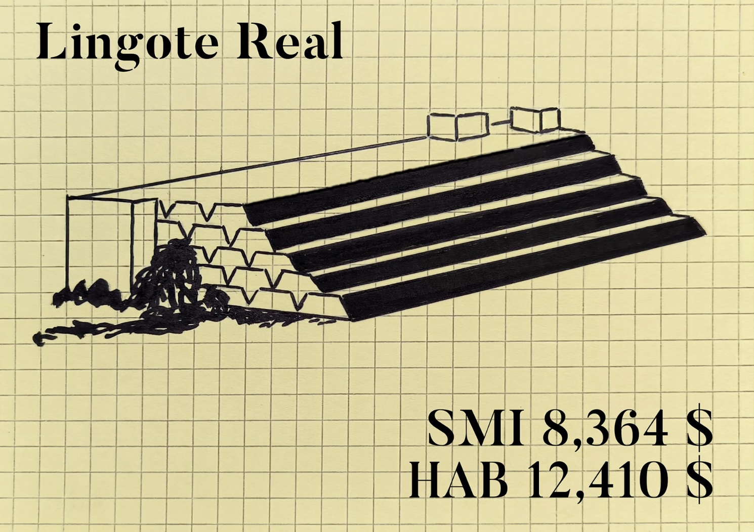 Biel Llinàs, 'Lingote Real, medidas ilusorias', 2025. Courtesy of the artist